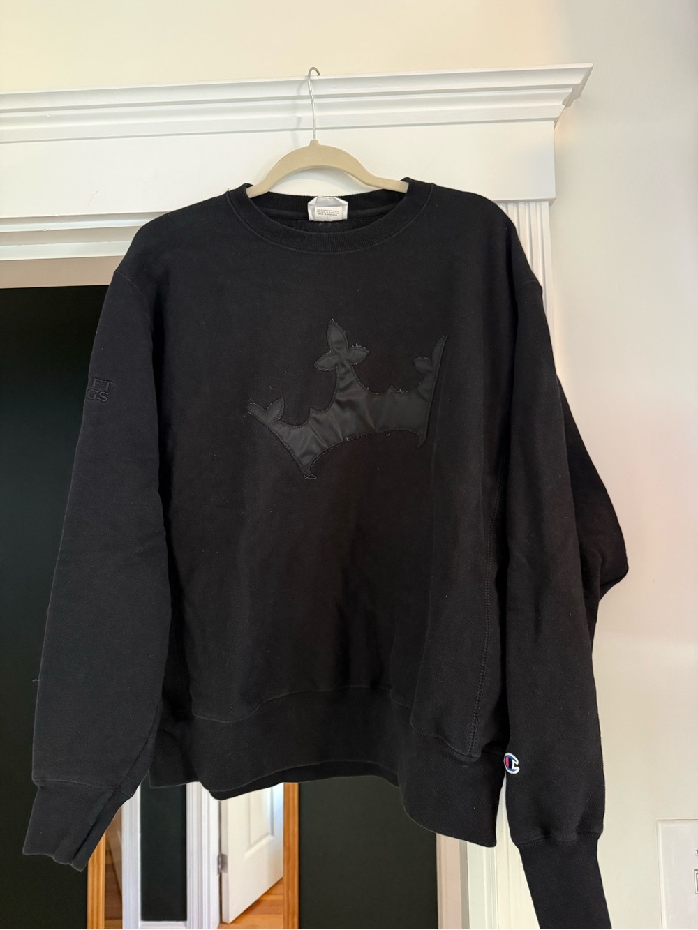Champion x DraftKings Black Reverse Weave Crown Logo Sweatshirt Size L